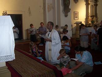 adorace v kostele v Jeníkově